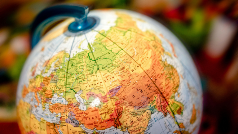 Globe representing global immunization programs and international public health partnerships.