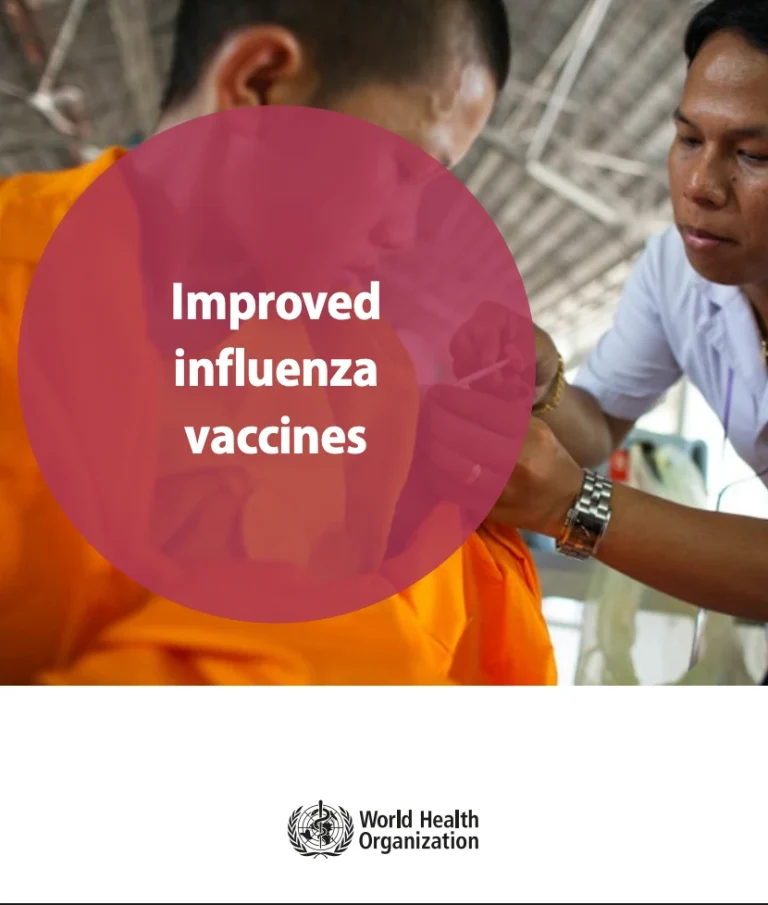 Healthcare worker administering an influenza vaccine during immunization, representing improved influenza vaccination efforts